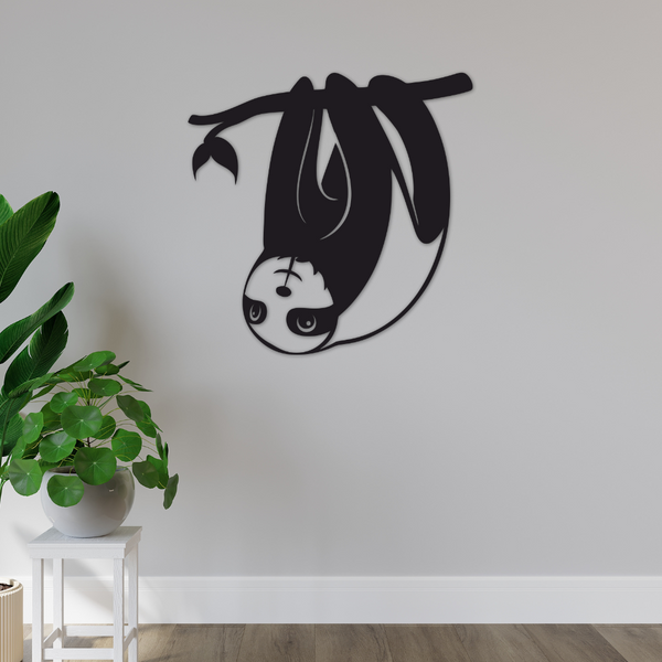 Happy Sloth - Metal Wall Art