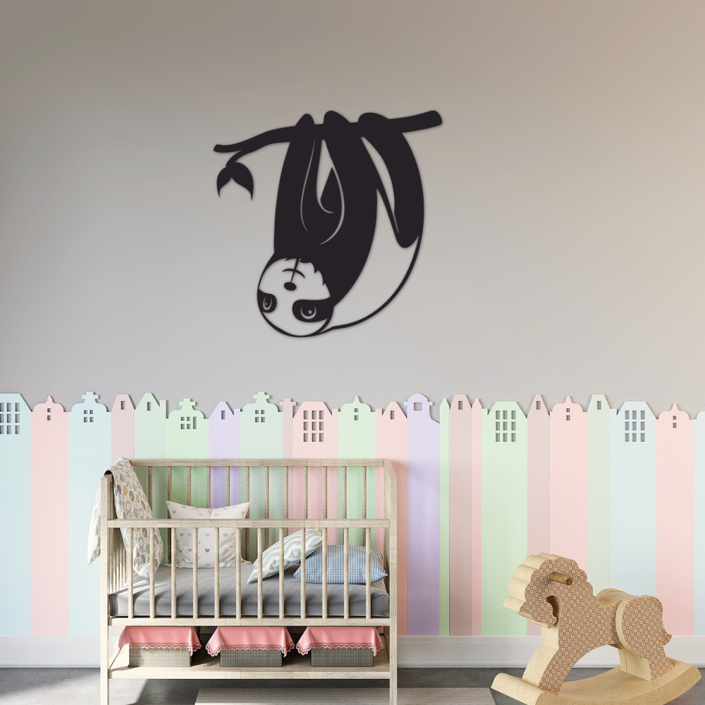 Happy Sloth - Metal Wall Art