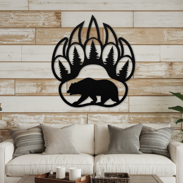 Bear - Metal Wall Art.