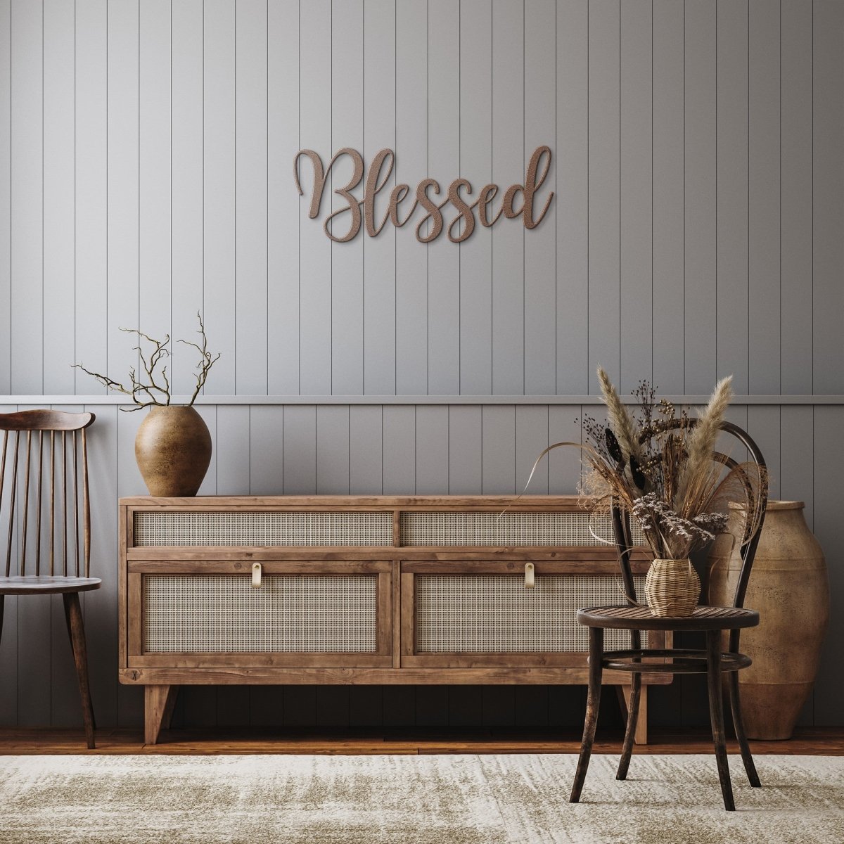 Blessed - Metal Wall Art Words - Yucca Metal Art