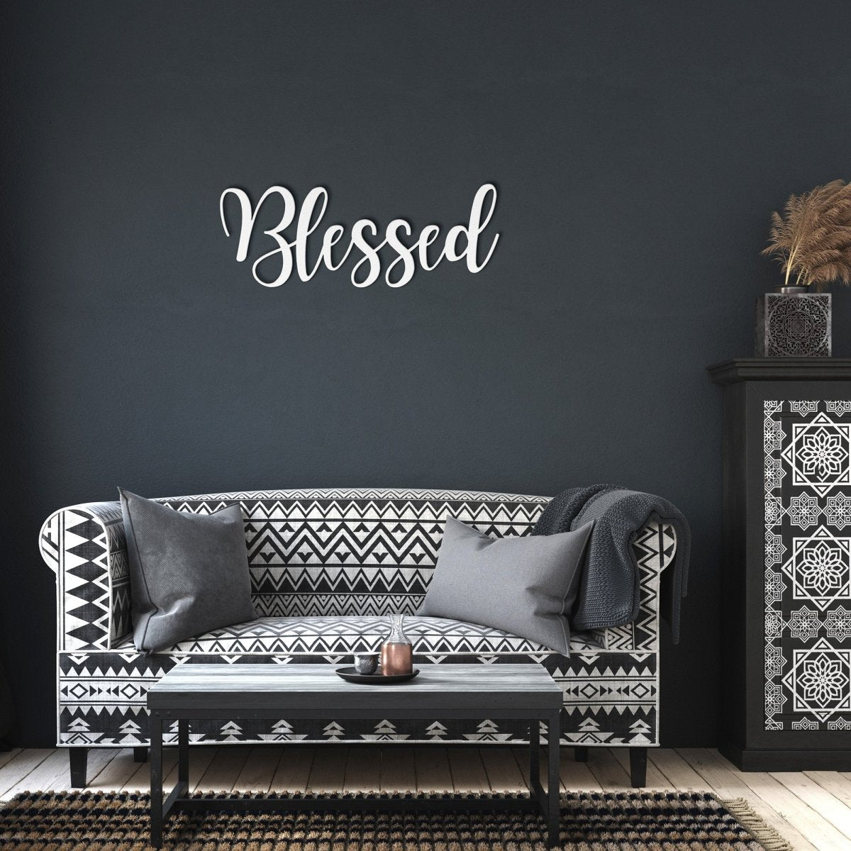 Blessed - Metal Wall Art Words - Yucca Metal Art