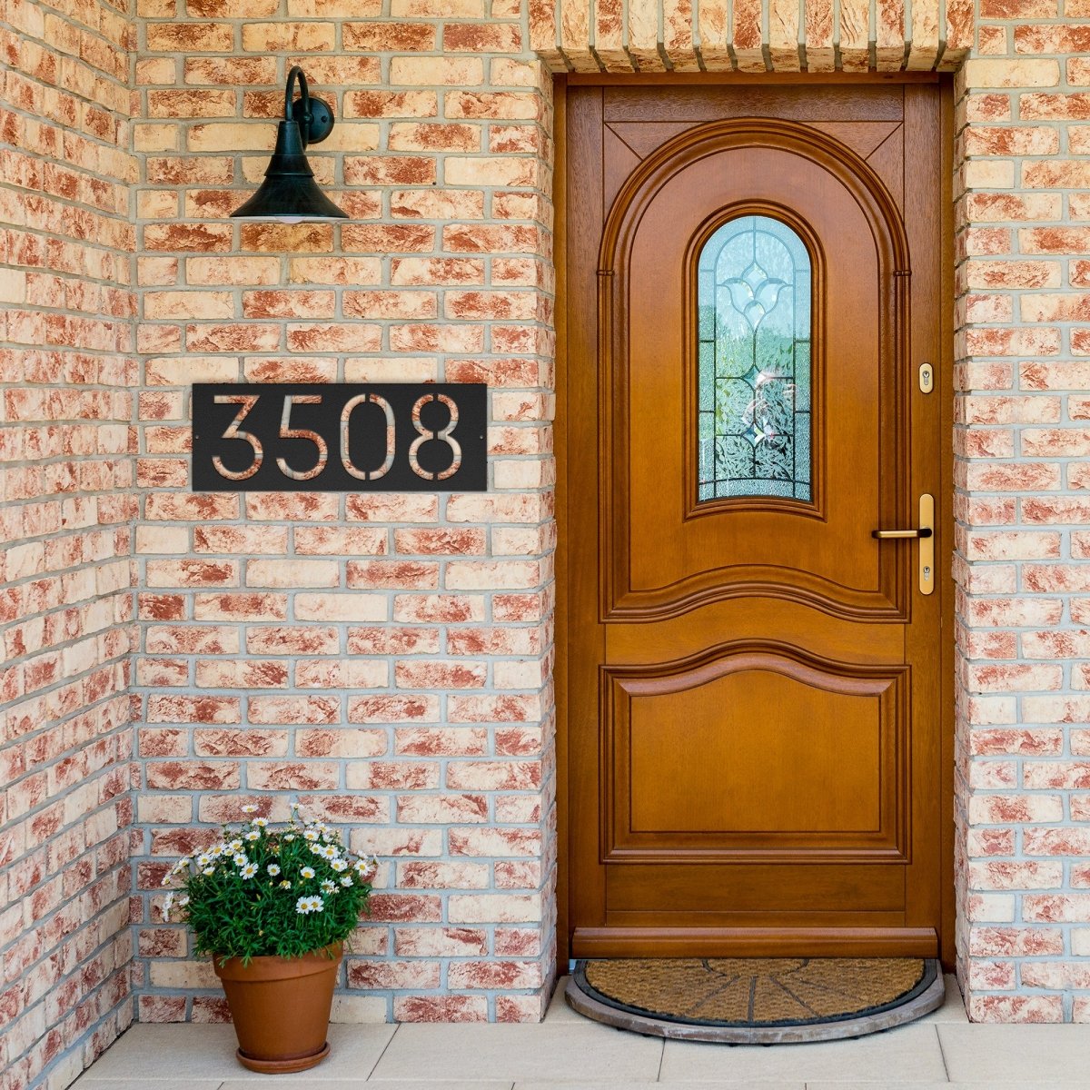 Bold House Address Sign - Yucca Metal Art