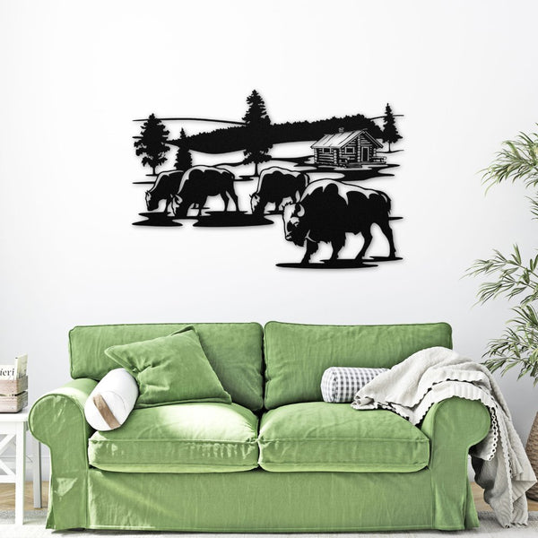 Buffalo - Metal Wall Art - Yucca Metal Art