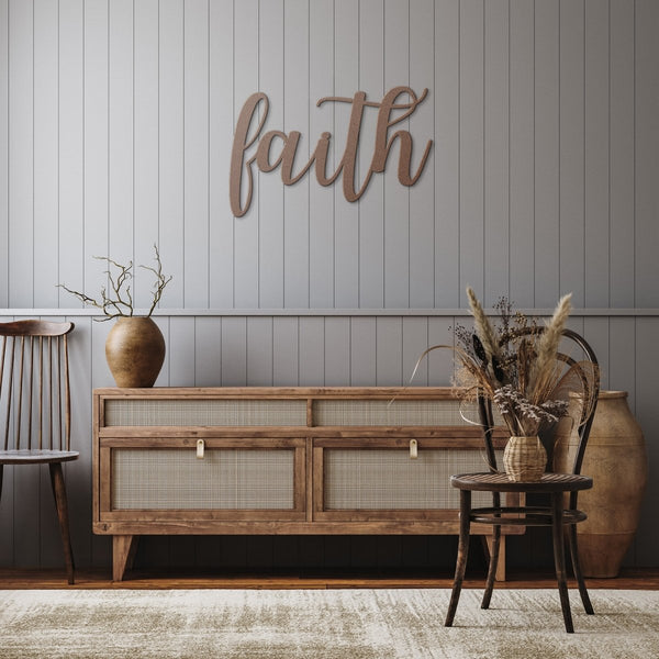 Faith - Metal Wall Art Words - Yucca Metal Art