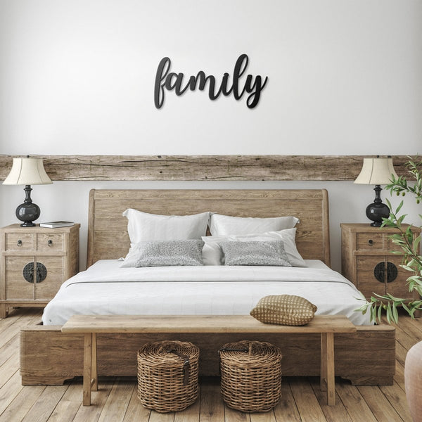 Family - Metal Wall Art Words - Yucca Metal Art