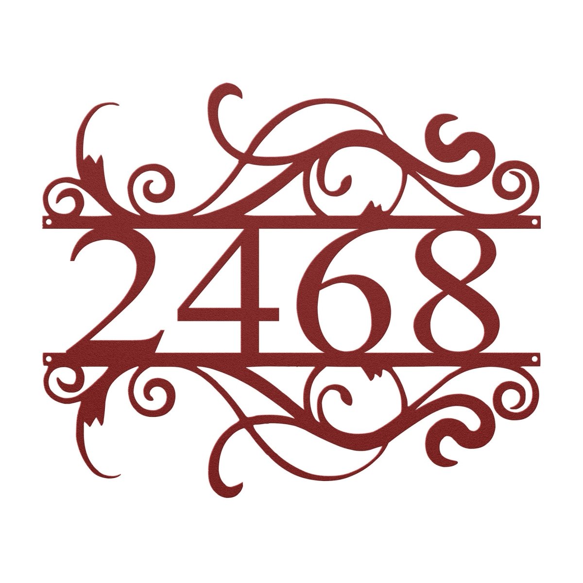 Fancy House Address Sign - Yucca Metal Art