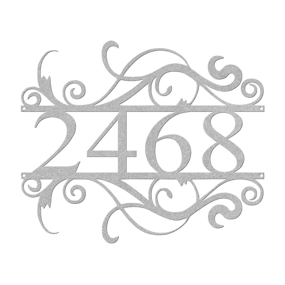 Fancy House Address Sign - Yucca Metal Art