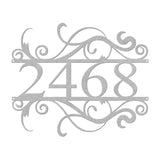 Fancy House Address Sign - Yucca Metal Art