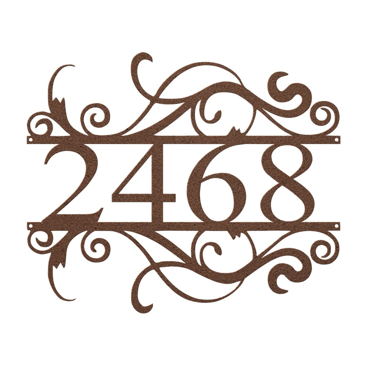 Fancy House Address Sign - Yucca Metal Art