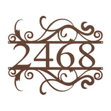Fancy House Address Sign - Yucca Metal Art