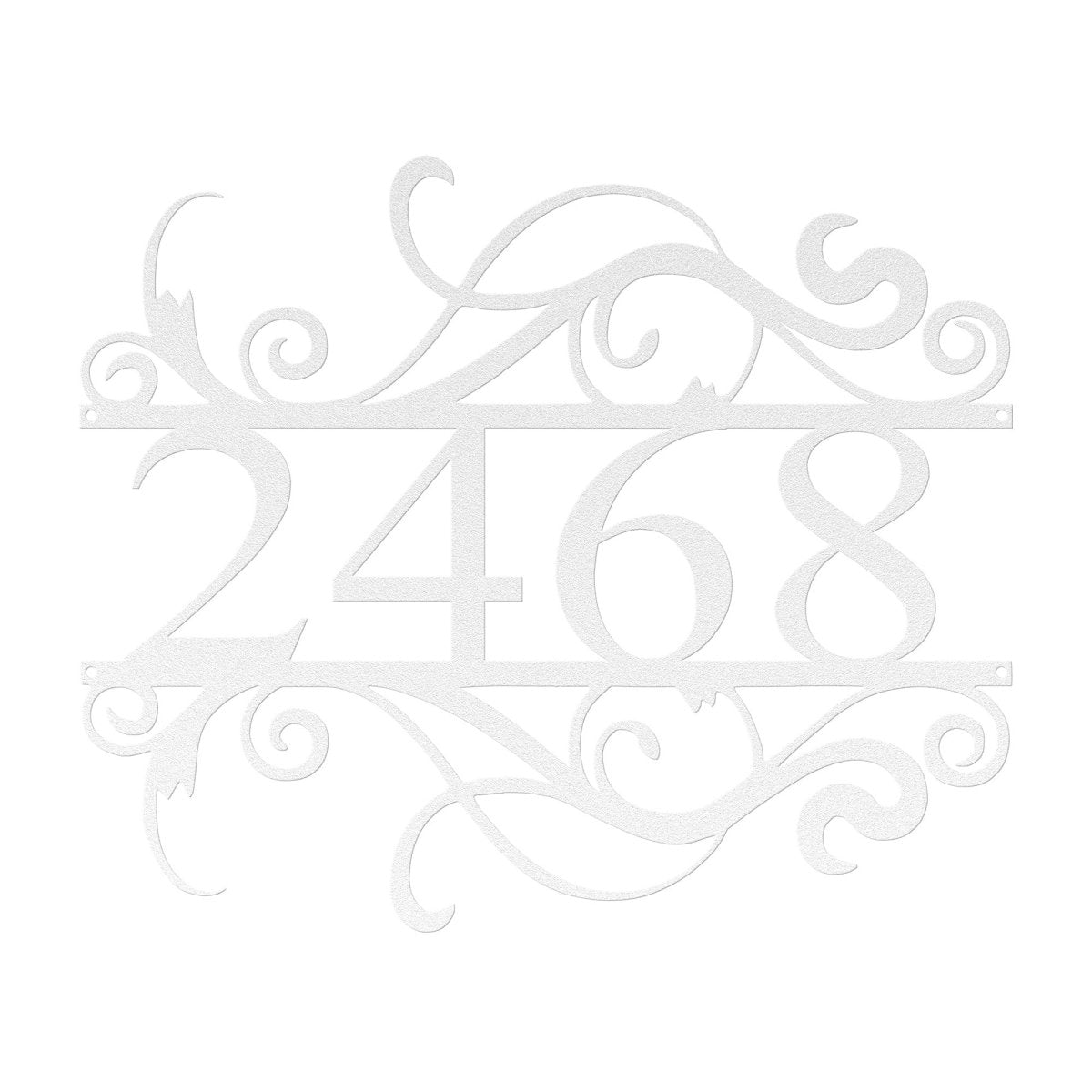 Fancy House Address Sign - Yucca Metal Art