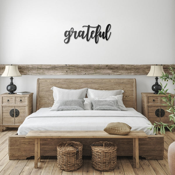 Grateful - Metal Wall Art Words - Yucca Metal Art