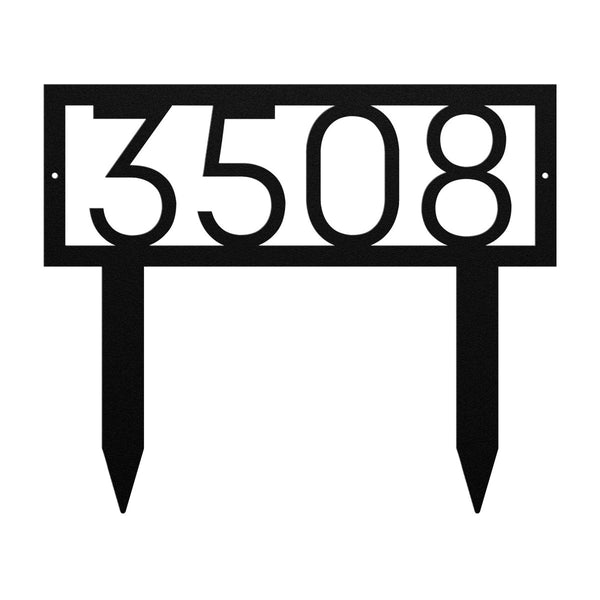 House Address Sign - Yard Sign - Yucca Metal Art