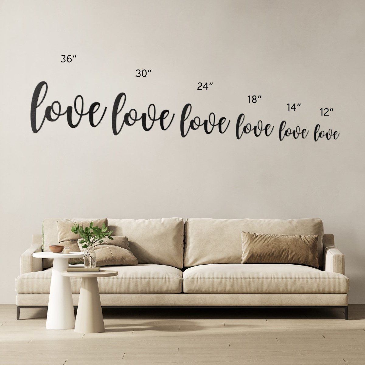 Love - Metal Wall Art Words - Yucca Metal Art