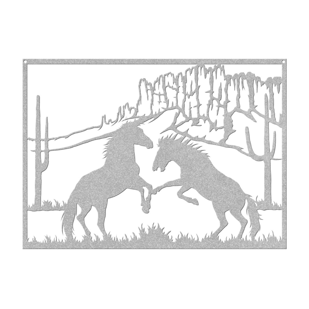 Wild Horses in the Desert - Metal Wall Art - Yucca Metal Art