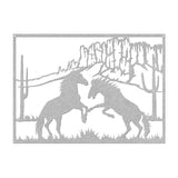 Wild Horses in the Desert - Metal Wall Art - Yucca Metal Art